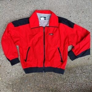 Gerry Zip Up Jacket Red Black Coat Windbreaker Men's Size Large Vintage 90s Y2K